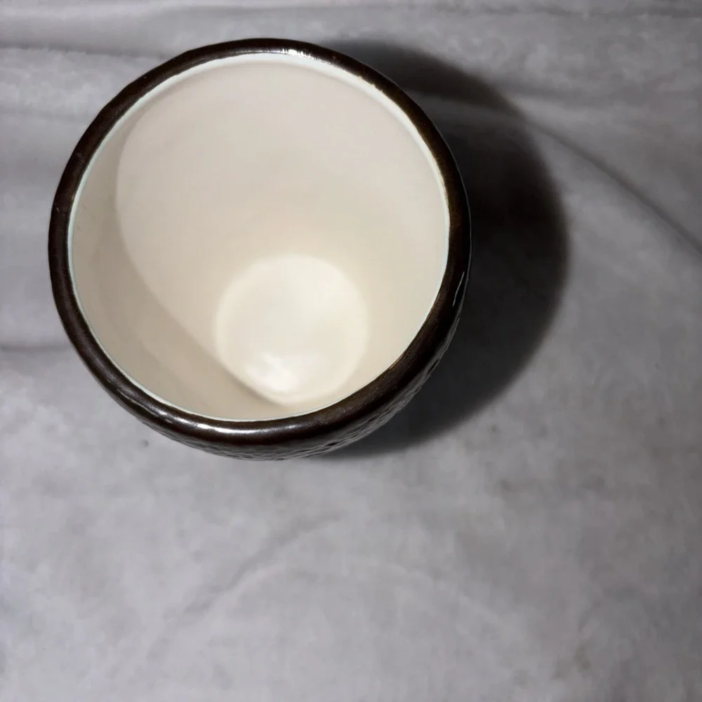 Allure Home Creation 2010 Winter Tree Ceramic Bathroom Tumbler Cup Brown EUC